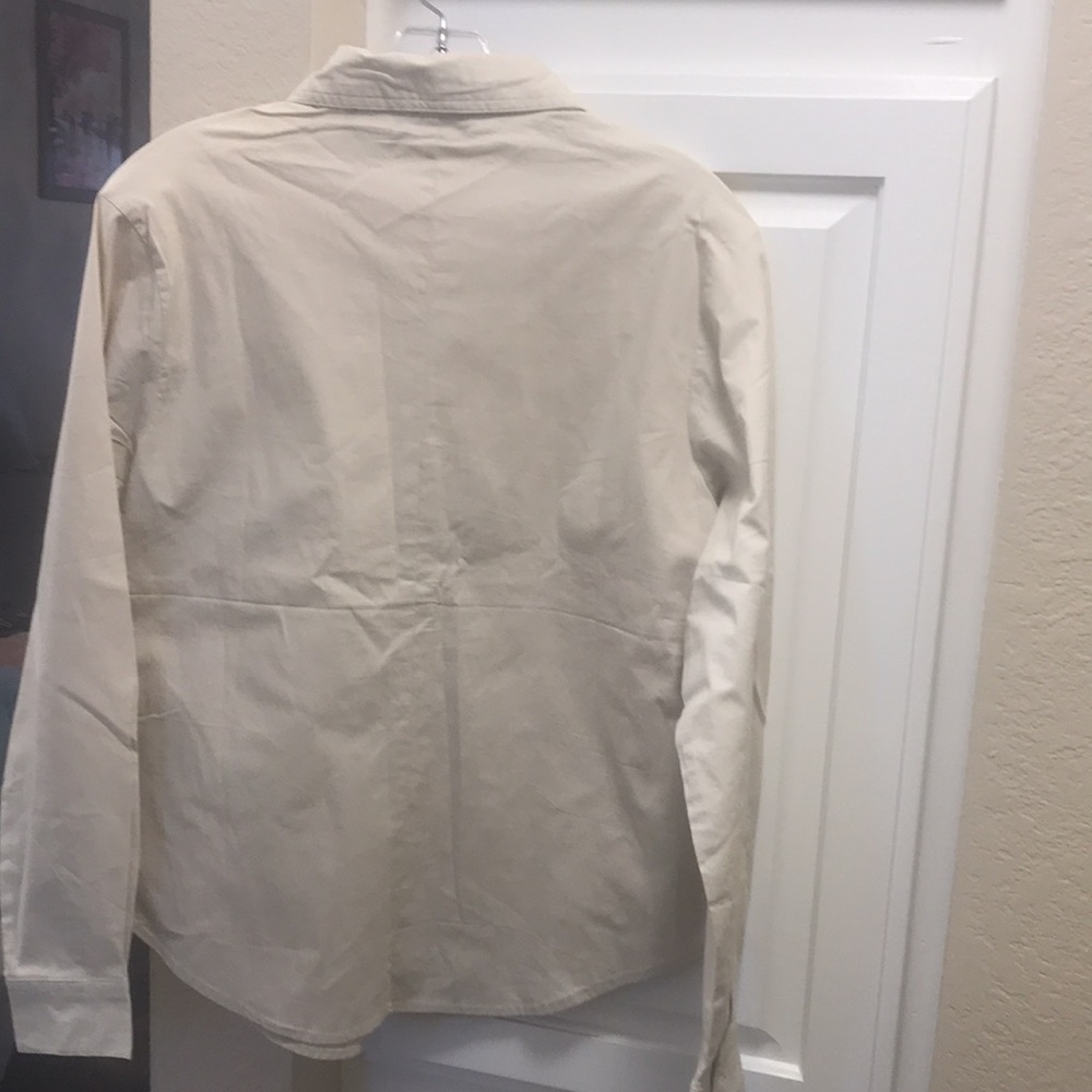 4 for $10 💗💗 Solutions Casualwear khaki colored button down shirt - Picture 5 of 8